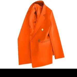 Women’s Elegant Winter Cropped Blazer, Plus Size, Solid Color, Casual Coat