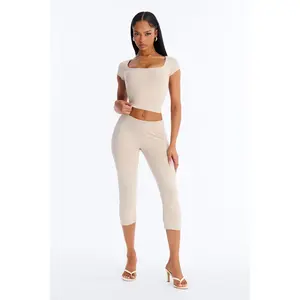 Quinn Low Rise Capri Legging - Stone