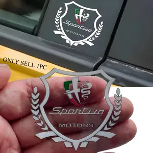 1PC car sticker Sportivo shield car sticker, Car Door Trim Sticker, suitable for car doors/bodies, highlighting the Italian sports car style, injecting passion driving genes into the car, trendy car accessories make the car full of Italian sports charm