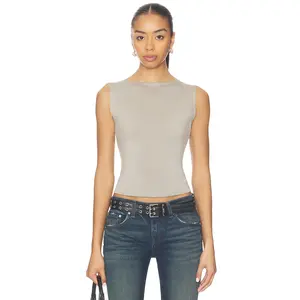 EB Denim South Beverly Tank Top in Grey Mist