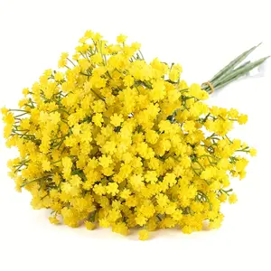 Baby Breath Flowers, 6pcs Artificial Full Moon Plant Fake Flowers, Artificial Flower Arrangements, Wedding Party Home Garden Decoration