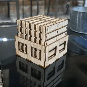 Pallet Coasters - set of 6 with holder