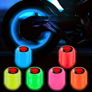 Premium 6-piece set of car valve caps, suitable for cars, bicycles, motorcycles, trucks, etc. - Universal valve cap protectors