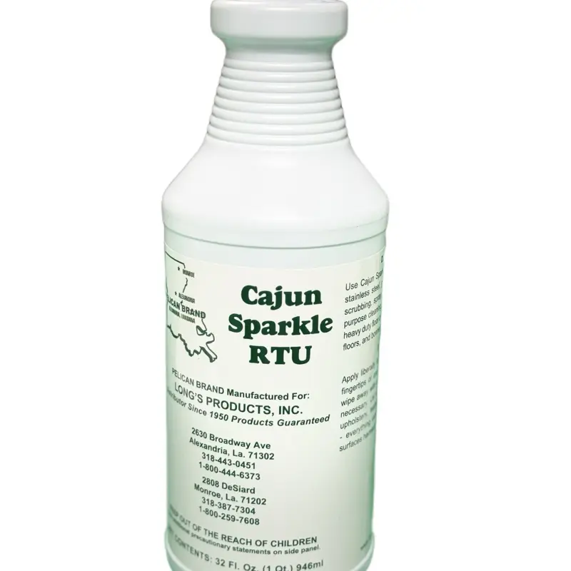 LONG'S PRODUCTS Cajun Sparkle Peroxide Ready-to-Use Active Spray All-Purpose Cleaner - Household Items, Cleaning Supplies, Multi-Surface Citrus Solution for Stainless Steel, Heavy Glass Grime