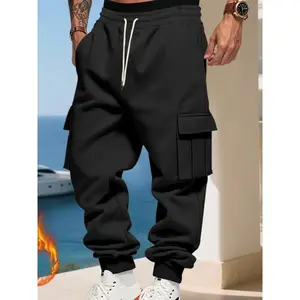 Men's loose wool work pants, casual outdoor work clothes and sports pants, available in 9 colors. Thick leggings in autumn and winter American style.