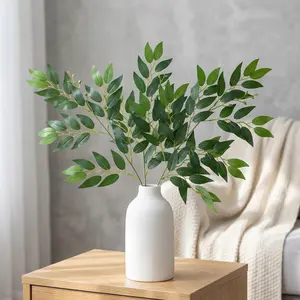 6 Pieces Artificial Gladiolus Leaves Decoration, Durable UV-Resistant Plant Props, Wedding Decorations, Home Flower Arrangement Ornaments, Suitable for Garden, Indoor/Outdoor Use, Natural Appearance Design, Artificial Plants