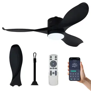 42 Inch Outdoor Ceiling Fan with LED Light, IP44 Waterproof 3CCT Dimmable Ceiling Fan, 6 Speed Reversible Quiet DC Motor with Remote App Control, Downrod Mount for Patio Porch Bedroom