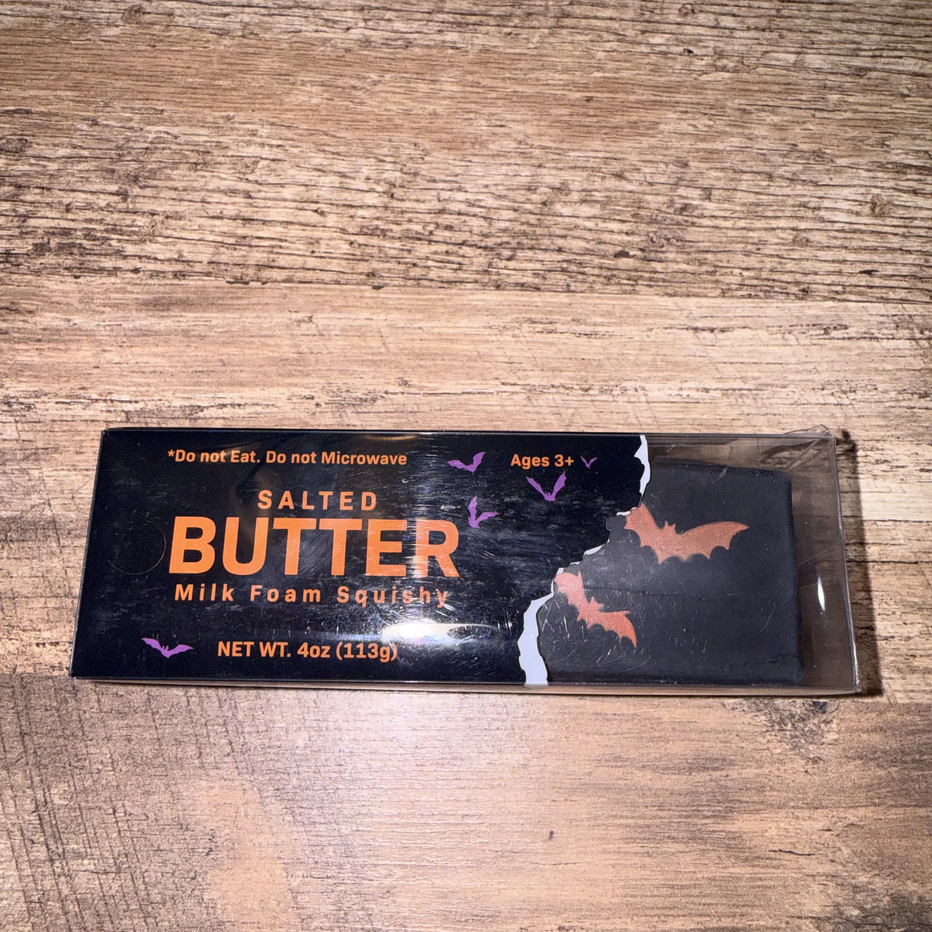 K2A Brands Spooky Salted Butter Milk Foam Squishy Black Bats K2A-SPOOKY-BB, Soft Foam Sensory Fidget Toy, Slow Rising Squishy, Stress Relief Toy, Cute Halloween-Inspired Collectible Novelty Toy, Fun Gift for Kids and Adults