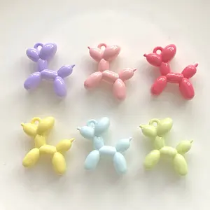 3CM Cute Pastel Puffy Balloon Dog Resin Charm