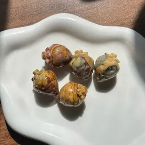 Crazy lace agate strawberry crystal carving