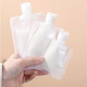 3-Pack Travel Refillable Design Flat Small Bags Multiple Sizes 30/50/100ML Set, Ideal for Shampoo, Liquid Lotion, Cosmetics Dispenser, Reusable Packaging, Compact and Lightweight