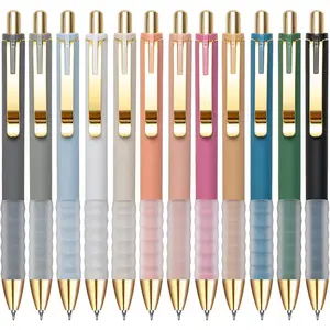 Gel Pens Black Ink Pen 0.5mm fine Point Pens Smooth Writing Retractable Office Supplies (12-count)
