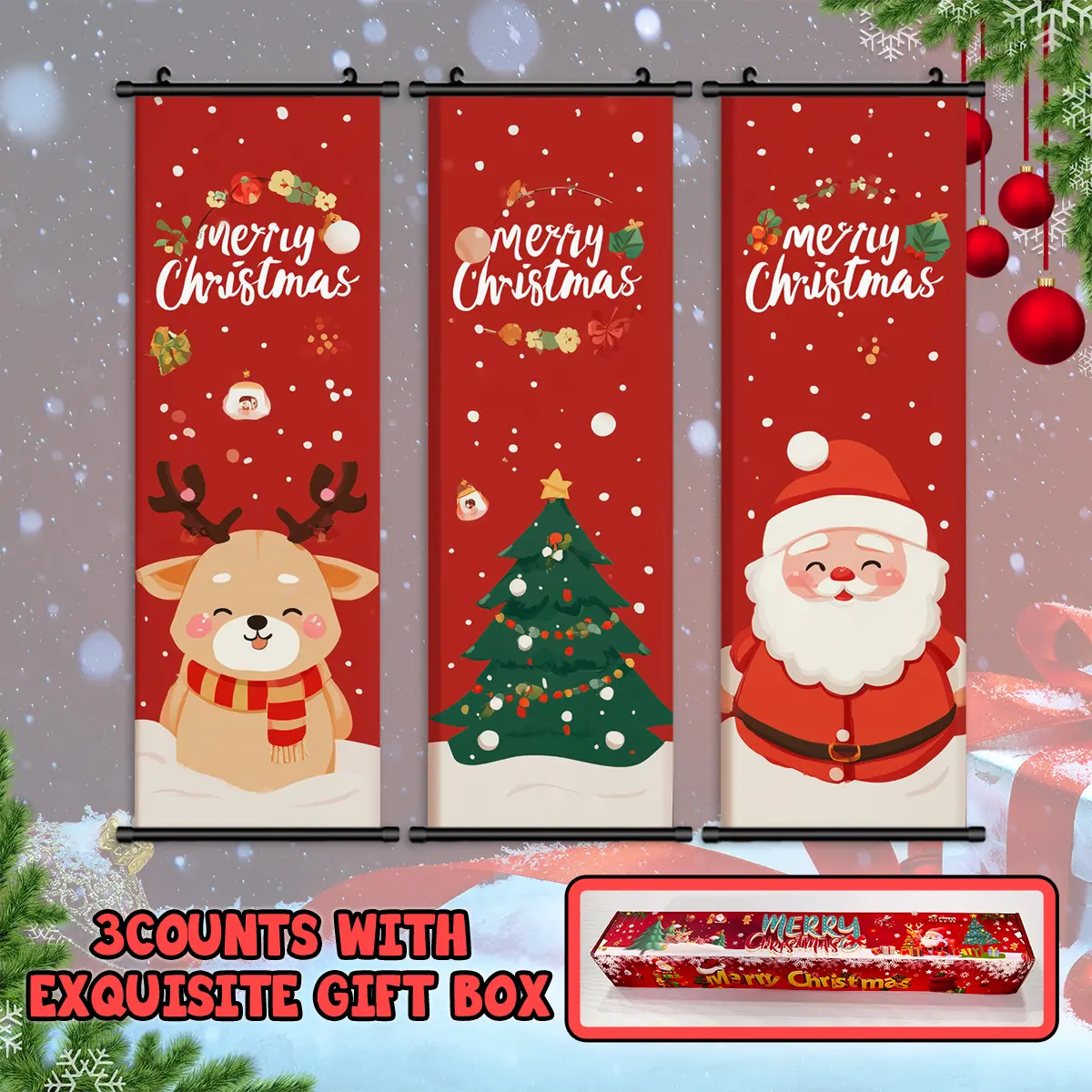 3PCS-15.8x47.2inch (40x120cm)-V