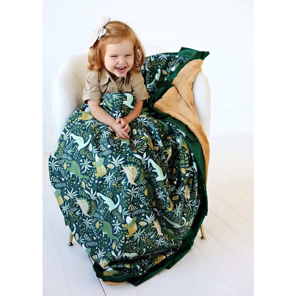 Little Dino - Green Blanket