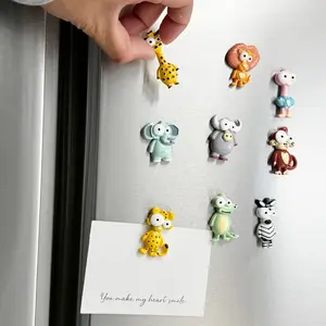 9-Piece Animal-Shaped Refrigerator Magnets Set, Large-Eyed Magnetic Fridge Decorations for Kitchen & Office Whiteboard Storage Cabinets