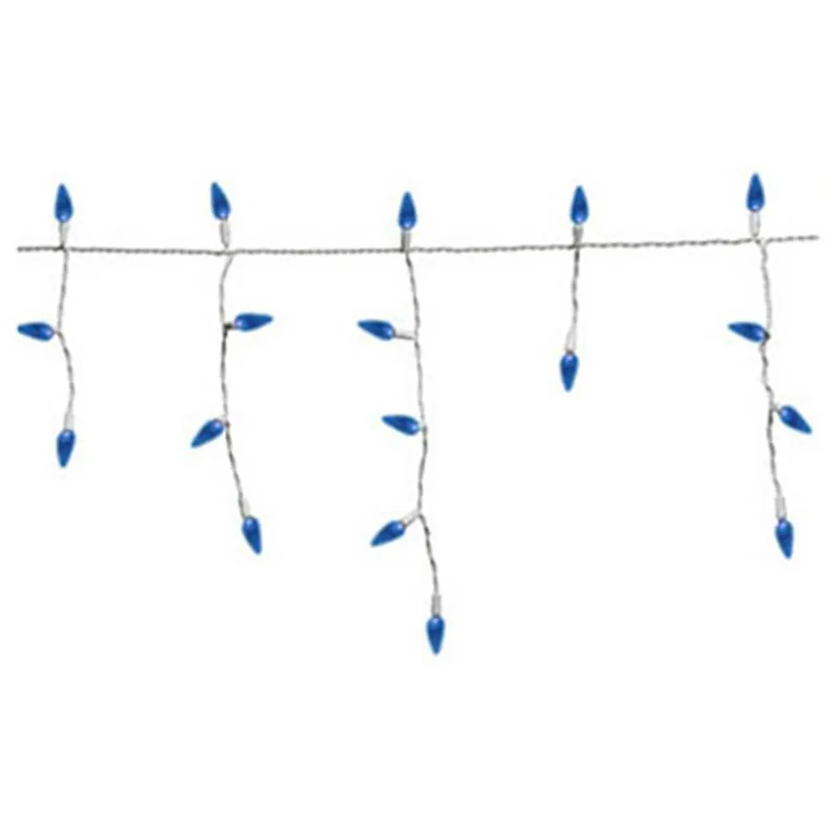 212 MAIN Noma Inliten 47693-88 Blue LED Icicle Light Set, 105 Ct, 6ft Length, Led Lighted, Light-Up Illuminated Christmas Decor