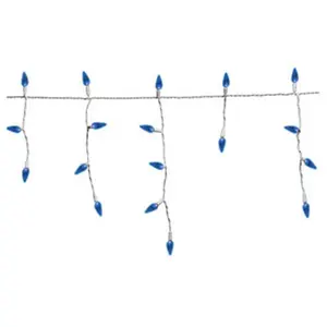 212 MAIN Noma Inliten 47693-88 Blue LED Icicle Light Set, 105 Ct, 6ft Length