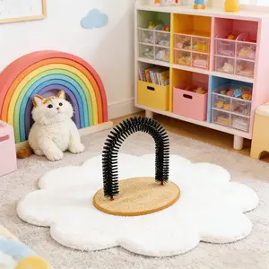 Cat Arch Grooming Toy, Comb & Massage 2-In-1 Silicone Fur Care, Pet Surprise Gift, Essential Cat Grooming Tool