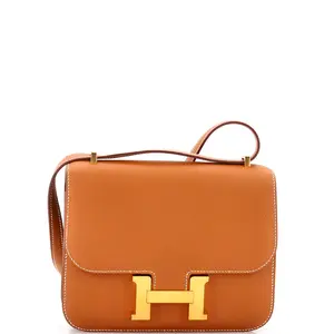 Pre-owned HERMÈS Leather Shoulder Bags Hermes Constance NM Bag Epsom 18 by Rebag