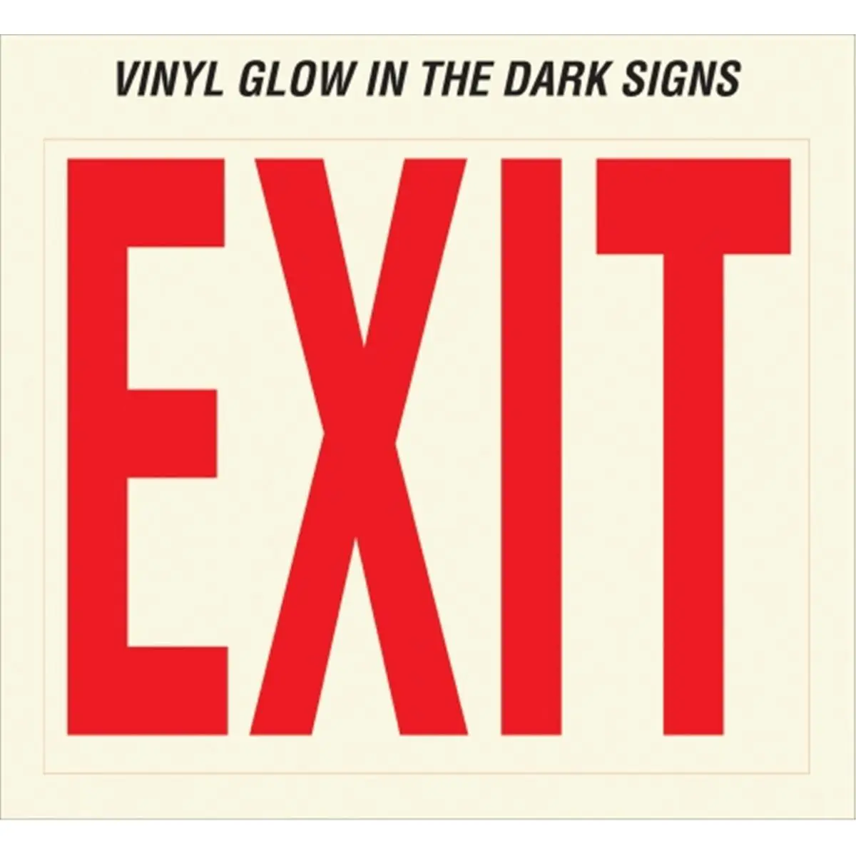 212 MAIN Rectangular Glow-in-the-Dark Phosphorescent Vinyl Emergency Exit Sign, 10in x 12in Self-Adhesive Decorative Home Plaque, Home Supplies for Indoors with Up to 8 Hours of Visibility