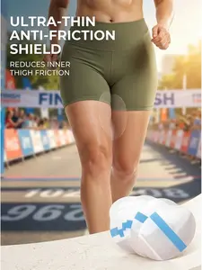 10 pieces of thigh protective pads, protecting the inner side of the thighs, invisible protective pads, transparent protective pads, preventing thigh abrasions, suitable for running, exercising, marathons, gyms, football