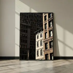 Narrow Building Wall Art Print, Black and White or Color Urban Architecture Poster, Minimalist City Photography, Modern Vertical Wall Decor