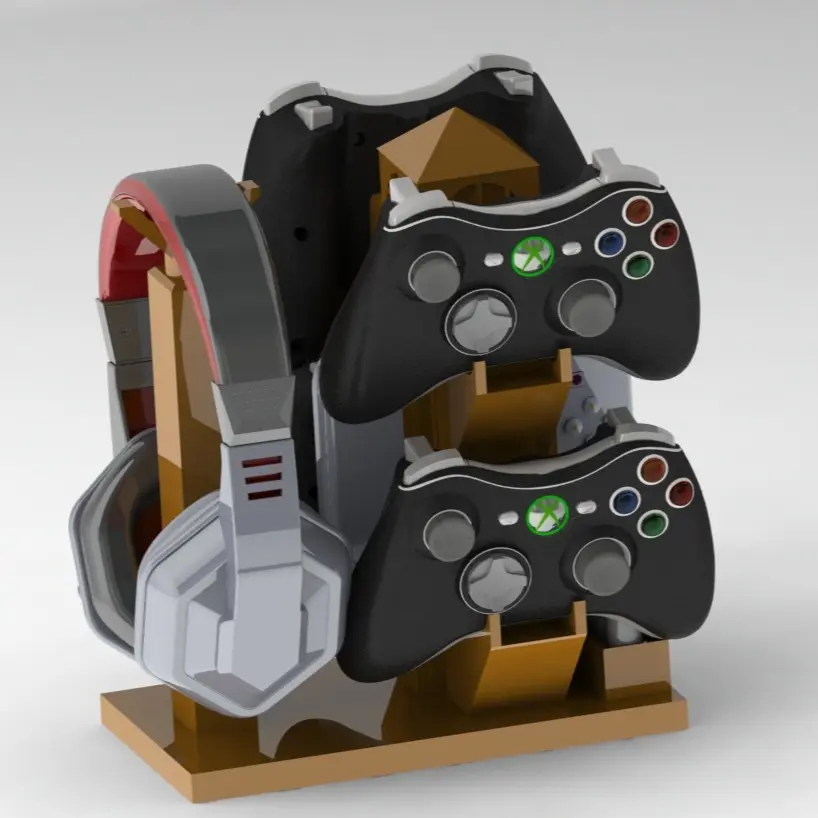 Game controller holder stand. Black or brown