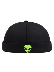2026 New Fashion Personality Boundless Hat Alien Embroidery Guapi Hat Street Creative Hip Hop Hat Outdoor Sports Skateboarding Hat Daily Commuting Leisure Decorative Hat Male Female Same Style Landlord Hat