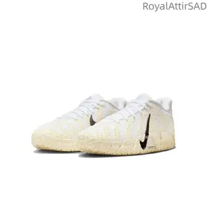 White and black retro anti-slip and wear-resistant retro basketball shoes