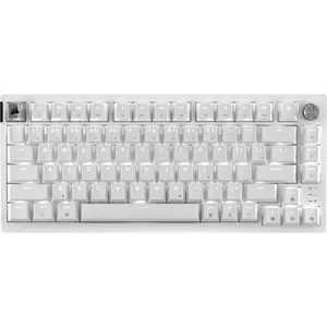 K65 PLUS 75% RGB Mechanical Gaming Keyboard for Mac and PC – Frost White