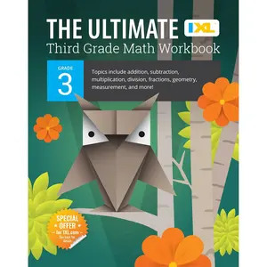 IXL The Ultimate 3rd Grade Math Workbook, Mathematics Book for  Ages 8-9 Covering Addition, Subtraction, Multiplication, Division, Fractions, Geometry, and More - Paperback