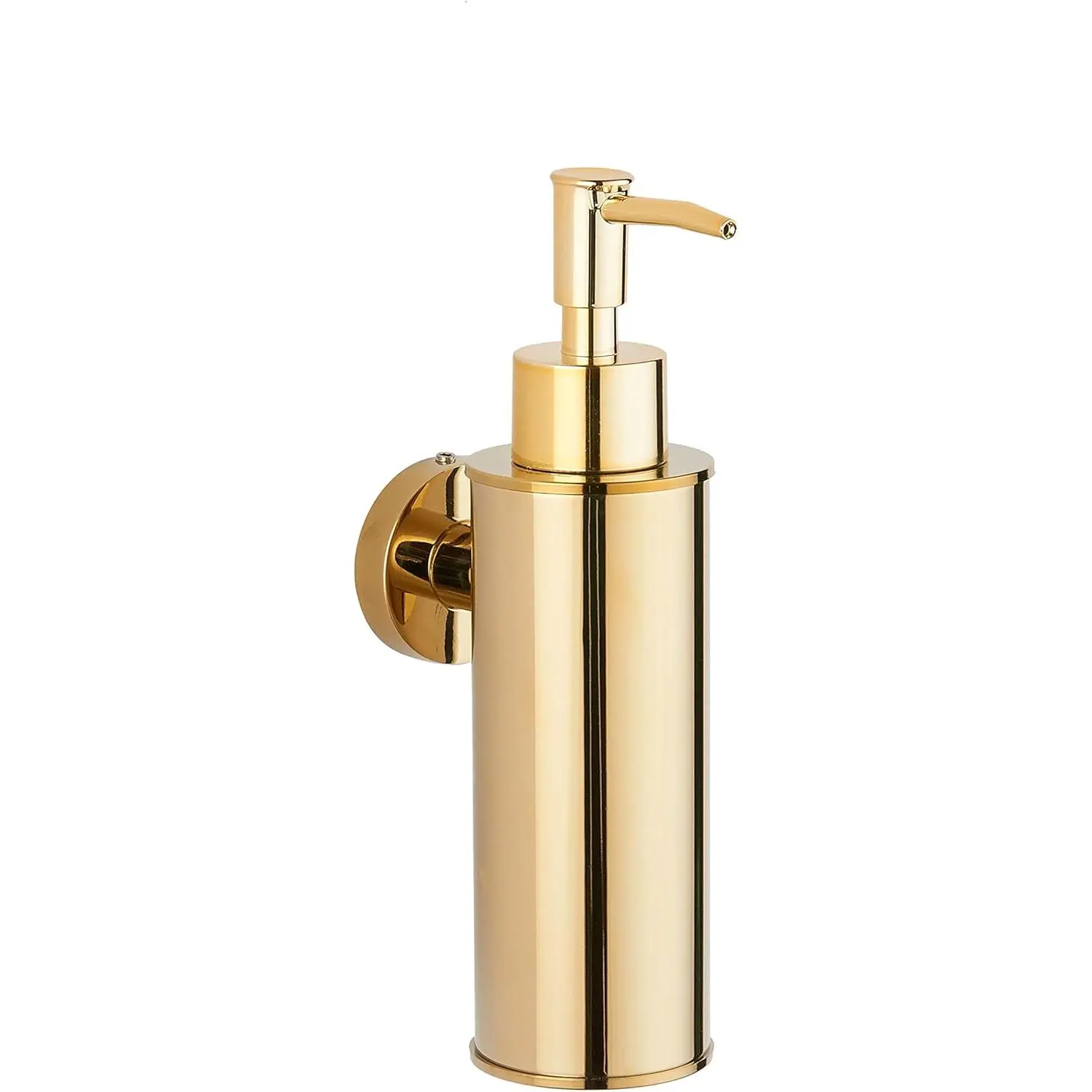 Soap Dispenser Stainless Steel Gold Wall Mount Liquid and Soap Dispenser Round for Kitchen and Bathroom