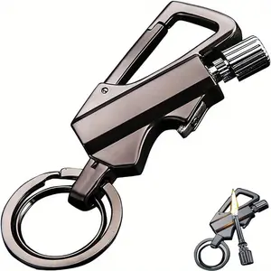 Permanent Match Lighter with Keychain - Flint Striker, Bottle Opener, Windproof & Waterproof, 20K+ Uses, Survival Gear, Camping Gift