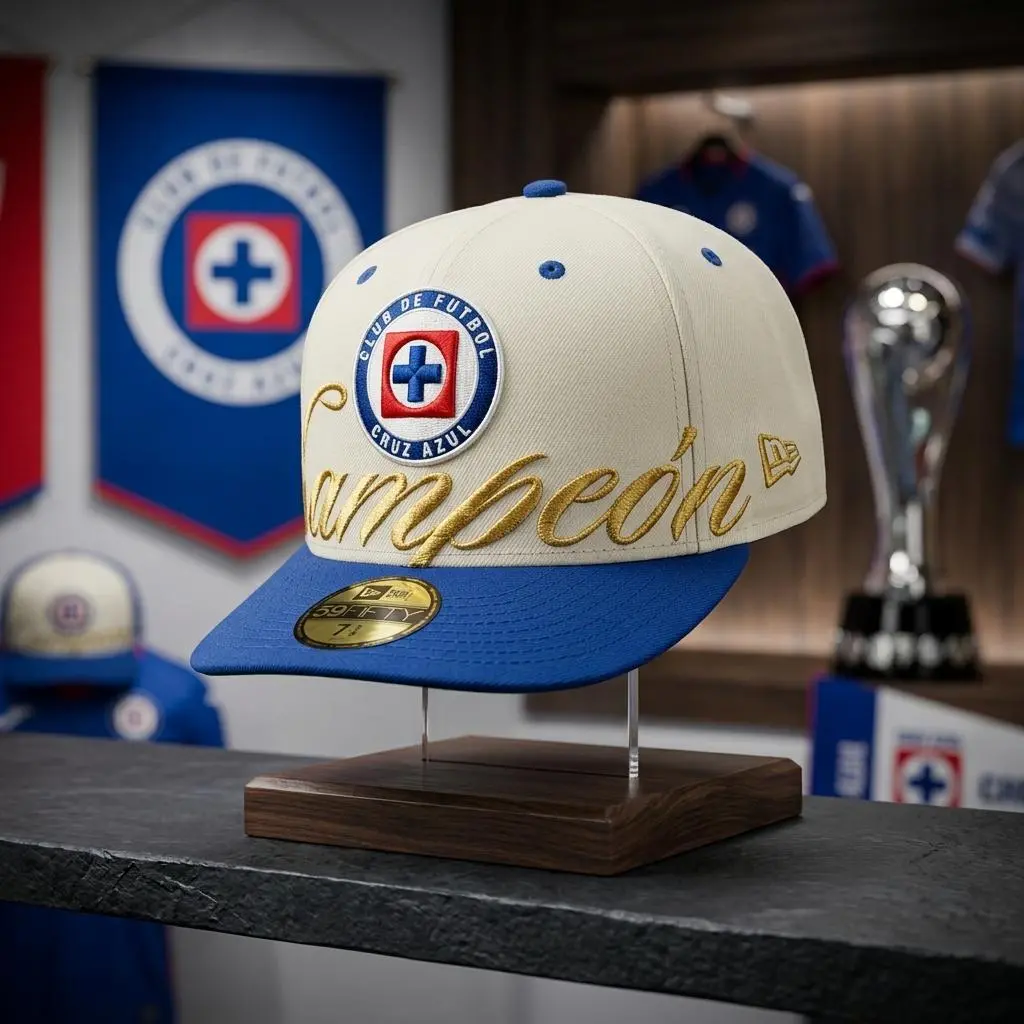 Cruz Azul Campeon  Soccer Trucker Hat, Victory Mesh Snapback Cap, Football Fan Baseball Hat, Adjustable Sports Cap, Game Day Streetwear Headwear