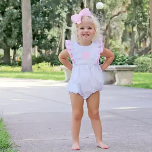 Classic Whimsy White & Pink Alice Bubble - Elegant Double Ruffle Design