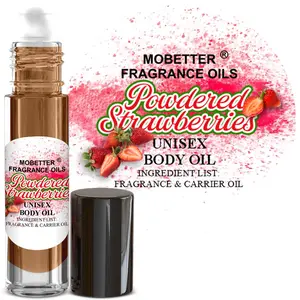 MOBETTER FRAGRANCE OILS Powdered Strawberries Fragrance Body Oil for Unisex