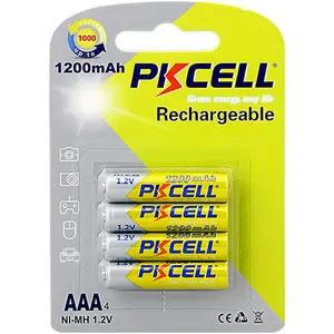 212 MAIN Eco-Friendly AAA Type 1.2V 1200mAh Portable Rechargeable Battery Packs, 4-Pack for Remote, Digital Sports & Outdoor Cycling Equipment