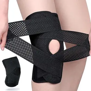 Knee Brace with Side Stabilizers, Compression Knee Support for Men Women, Adjustable Knee Wrap with Patella Pad, Pain Relief for Meniscus Tear ACL MCL Arthritis Injury