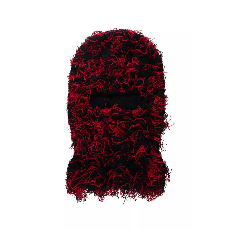 Otto Red/Black Fuzzy Ski Mask