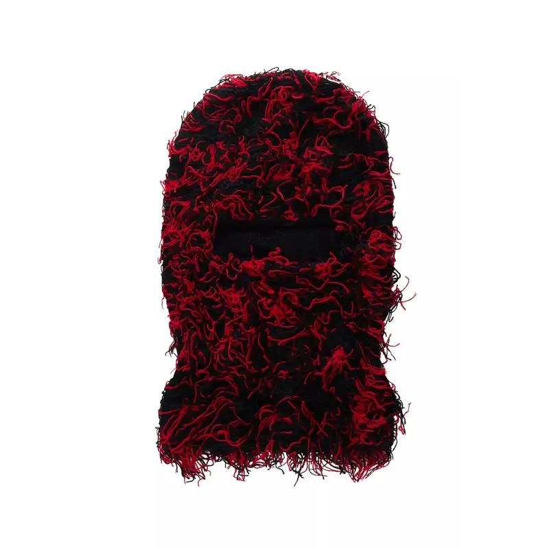 Otto Red/Black Fuzzy Ski Mask