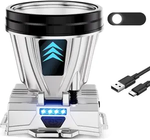 Sports and Outdoors Super Bright Headlamp High Power LED Rechargeable Motion Sensor Waterproof Flashlight for Outdoor Fishing Camping Hiking