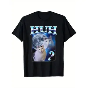 Graphic vintage tee [Playful Humor] Funny Cat Meme T-Shirt - Unisex Adults