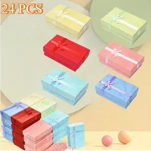 24pcs Gifts Box Set Jewelry Gift Boxes for Rings Pendants Earring Necklaces Cardboard Jewelry Boxes for Anniversaries Weddings Birthday 3.14 x 1.96 x 1.18 Inches