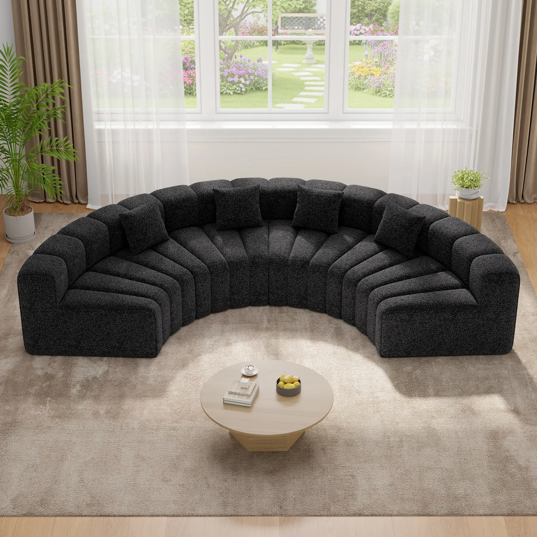 Luxury Modular Sectional Sofa with Chaise - Foam Cushioning, Sectional Cloud Sofa & Symmetrical, Assembly for Modern Living Room - Suitable for Apartment,, Dorm - Couch Set