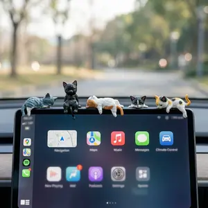 2026 Cute Cat Mini Figurine Set (5PCS), Resin Kitty Desk Decor with Assorted Poses, Adorable Cartoon Cat Ornaments for Office Desk, Home Workspace & Cubicle Gifts   ：