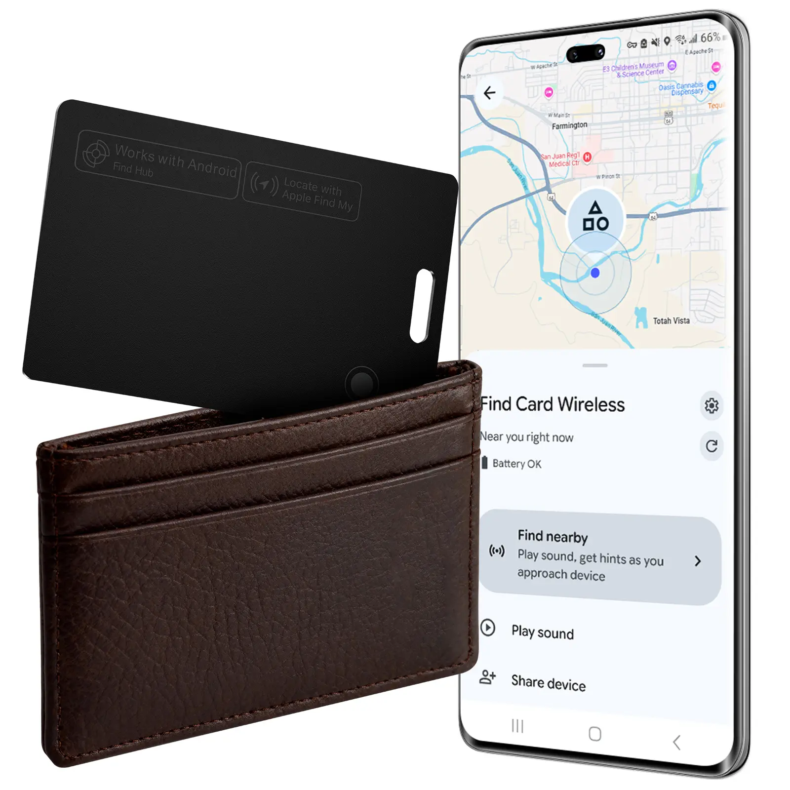 KINDEEP Tracker Card (0.07in), Bluetooth Item Locator Compatible with Apple Find My & Android Find Hub, IP68 Waterproof, No Monthly Fee, for Luggage & Passports