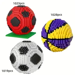 Creative Football Building Block Set, Decorative Figurine for Football Enthusiasts, Ideal Thanksgiving and Birthday Gift, Desk Ornament