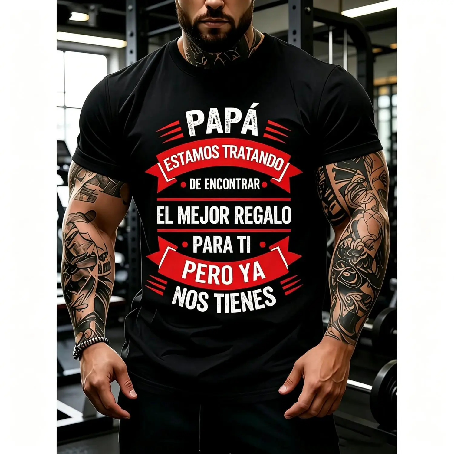 Regalo Día del Padre Camiseta Divertida para Papá Funny Spanish Dad Tee Mens Shirt