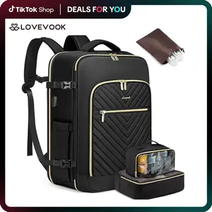 LOVEVOOK DealsForYouDays Airline Approved Carry-On Travel Backpack with 3 Packing Cubes and Laptop Compartment - Personal Item Travel Bag for Hiking, Overnight and Weekender Trips.