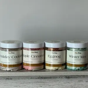 Skin Deep Holiday Cookies Apple Cinnamon Eggnog Winter Mint Skincare Gummies for Normal Dry Skin